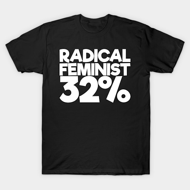 Radical Feminist 32% T-Shirt by shirtsbase